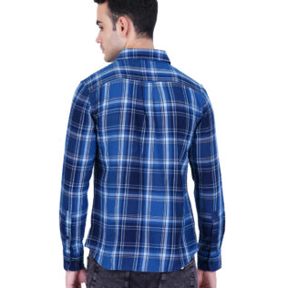 Shirt blue and white stripes