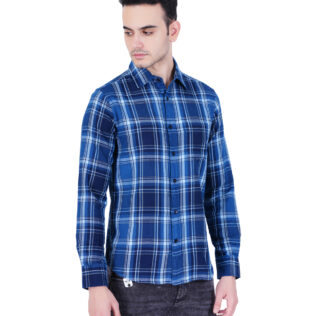 Shirt blue and white stripes