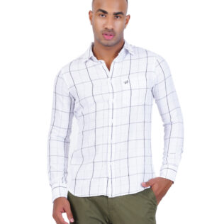Shirt white and blue checks