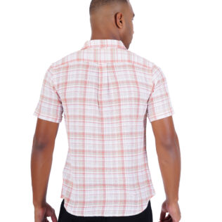 Shirt white and pink checks