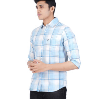 Shirt white and blue stripes