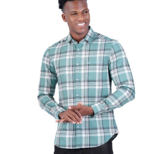 Shirt white and blue checks