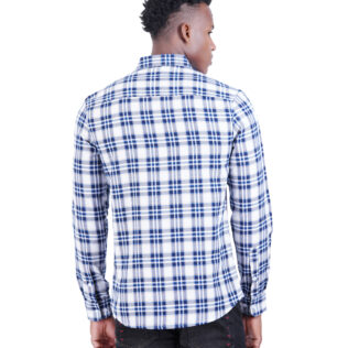 Shirt white and blue checks