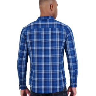 Shirt white and blue checks